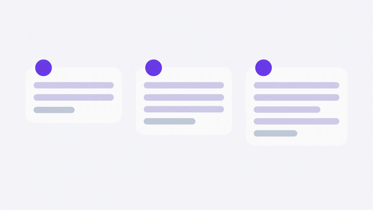 Three SMS template cards share one sender marker