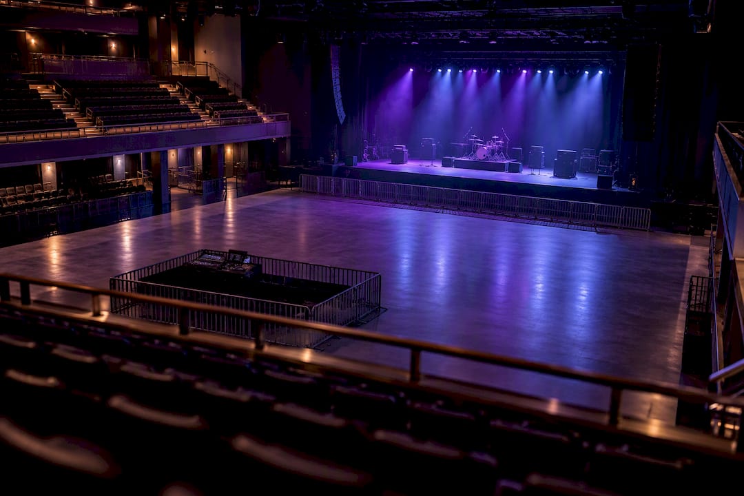 Empty concert venue showing audience capacity