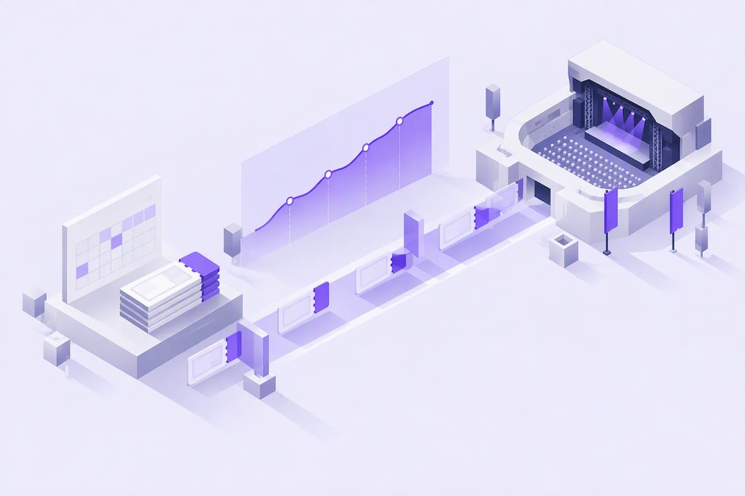 Run a sales pacing forecast: AI ticketing analytics for concert promoters